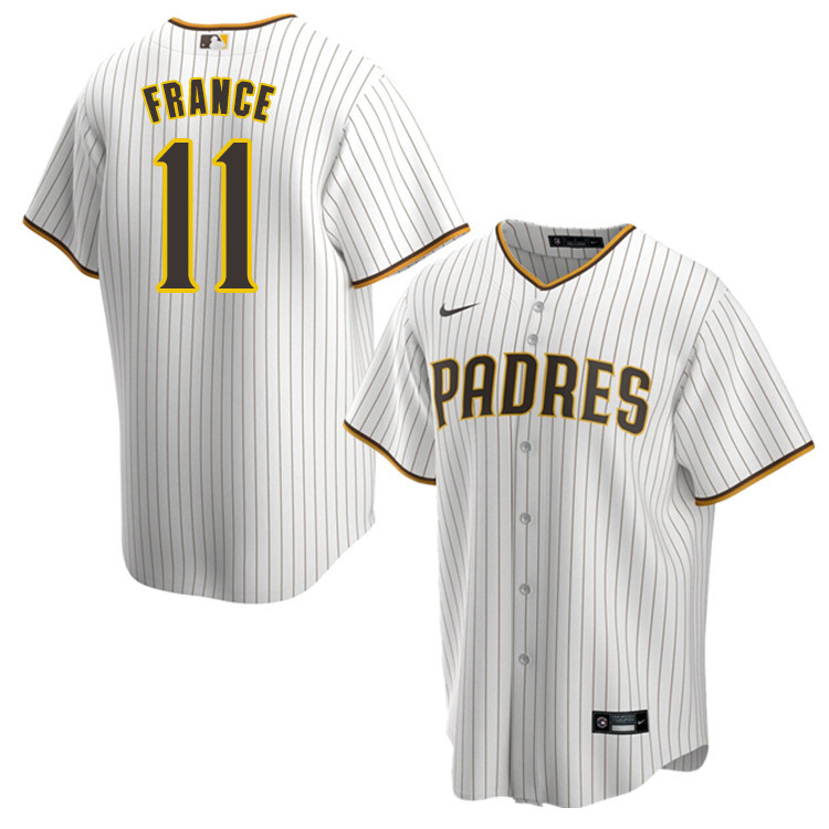 Nike Men #11 Ty France San Diego Padres Baseball Jersey Sale-White